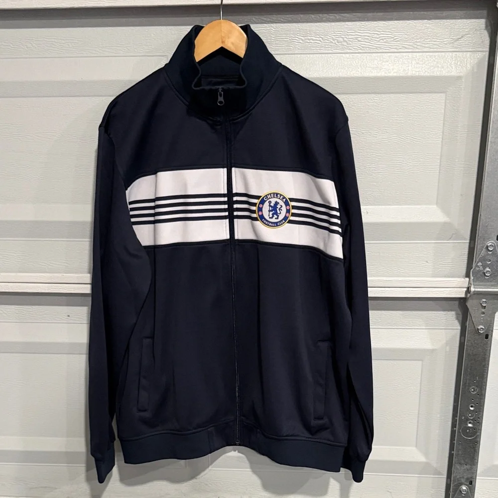 Chelsea FC Navy and White Track Jacket - Picture 1 of 6